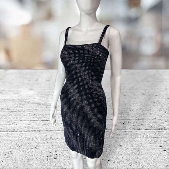 Jovani Blue & Silver Mini Dress - Picture 5 of 10